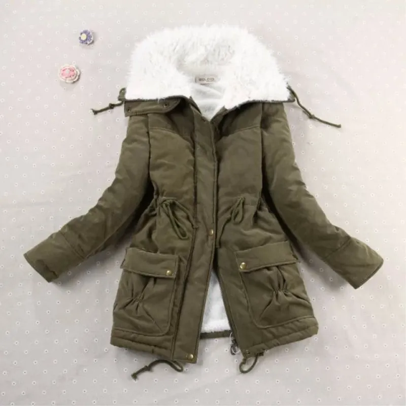Ladies green hot sale winter jackets