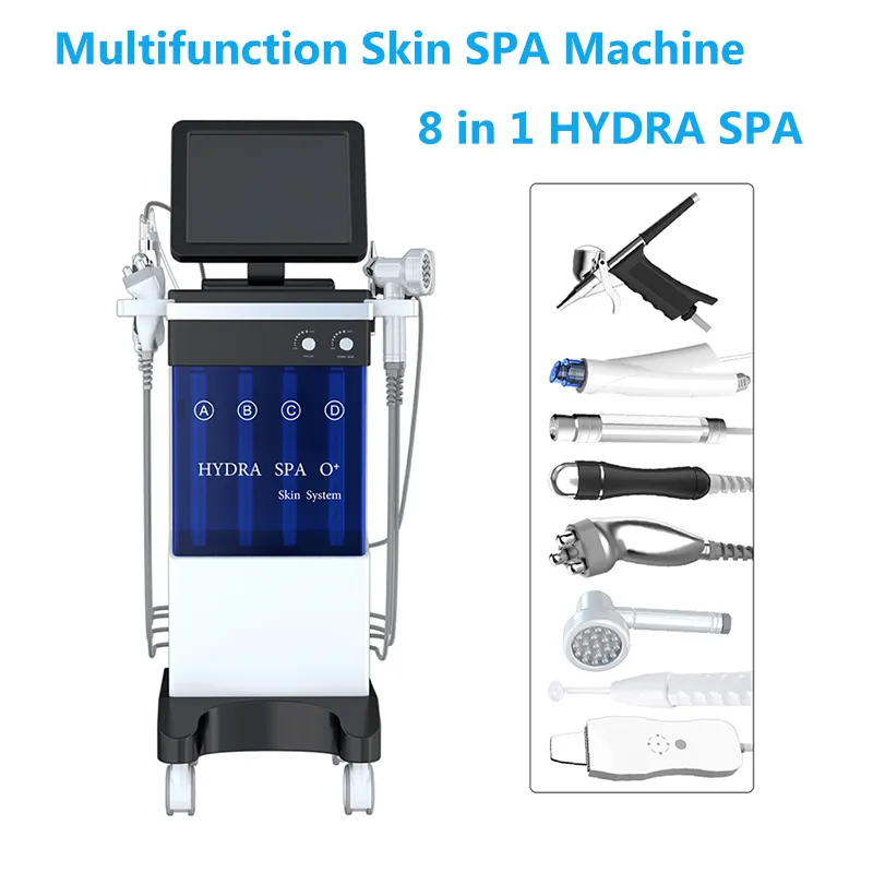 최신 microdermabrasion 산소 얼굴 청소 아름다움 장치 8 in 1 Alice Hydrodermabrasion 기계가있는 피부 세정기