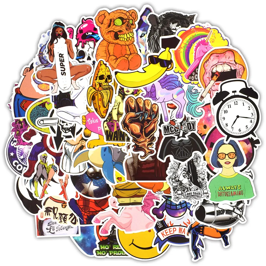 Cartoon Jouet Autocollants Pour Ordinateur Portable Planche À Roulettes  Bagages Réfrigérateur Voiture Moto Téléphone Voyage Cool Drôle Autocollant  Bombe JDM Stickers LJ201019 Du 12,32 € | DHgate, image size:900x900