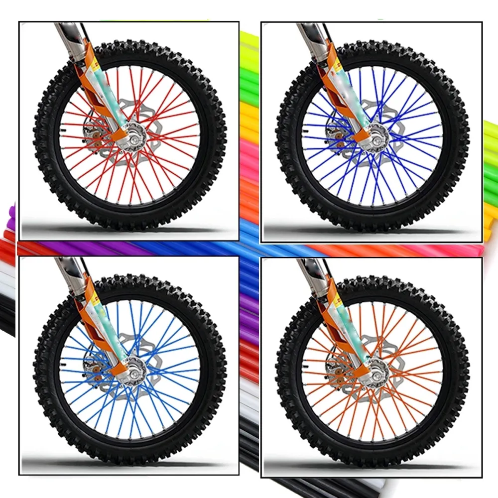 Motorrad Rad Speichen Schutz Wraps Felgen Haut Trim Abdeckungen Rohr Für  Motocross Fahrrad Bike Coole Zubehör Farbe Speichen Hülse Von 7,97 €