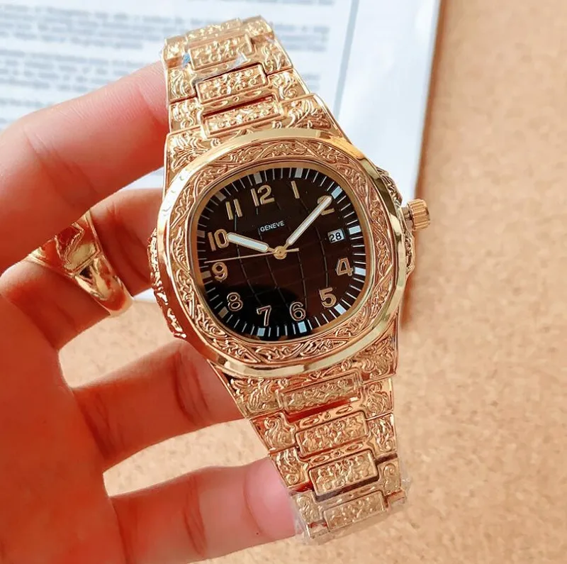 Mens 40mm Stainless Steel Nelsonic Diamond Quartz Watch Set