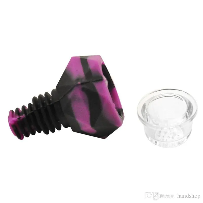 Autres accessoires pour fumeurs Bol à narguilé 3 modèles pour bangs en silicone de 18MM avec verre à l'intérieur Haute qualité