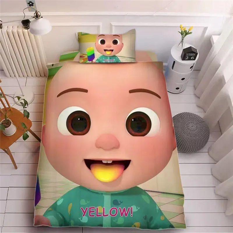 Child Ji 3D Printing Bed Sheet Three Piece Sets Pillow Case