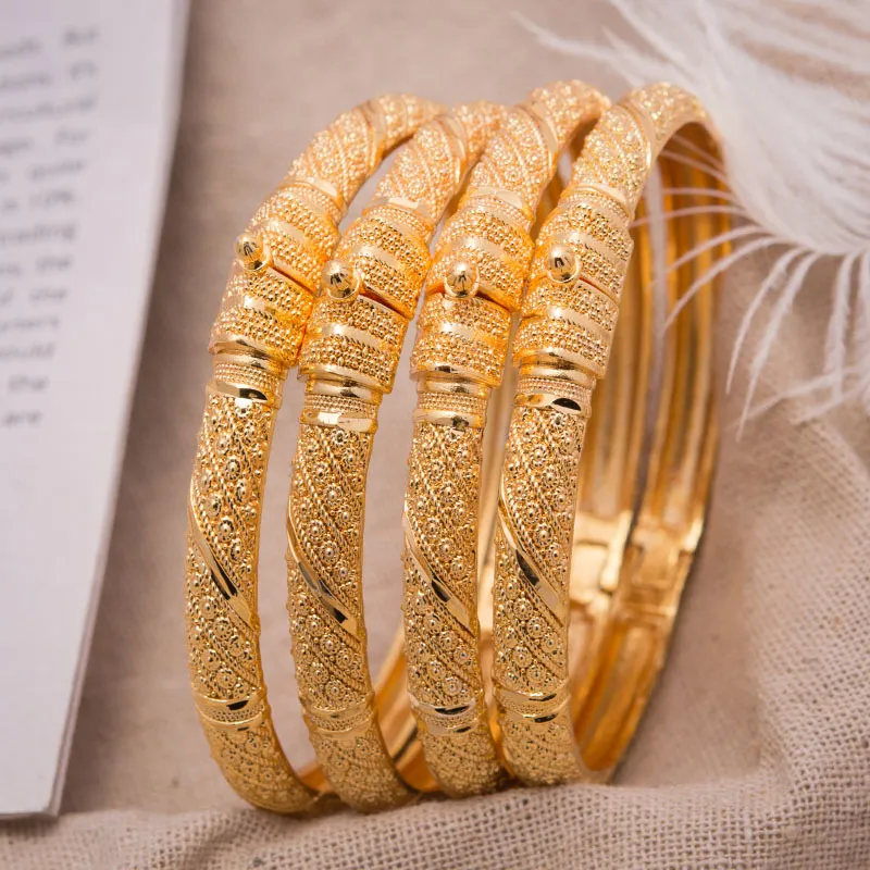 Braccialetto da donna Braccialetti da sposa color oro per donna La sposa può aprire i braccialetti indiano / etiope / francia / africano / Dubai Gioielli regali Y1218