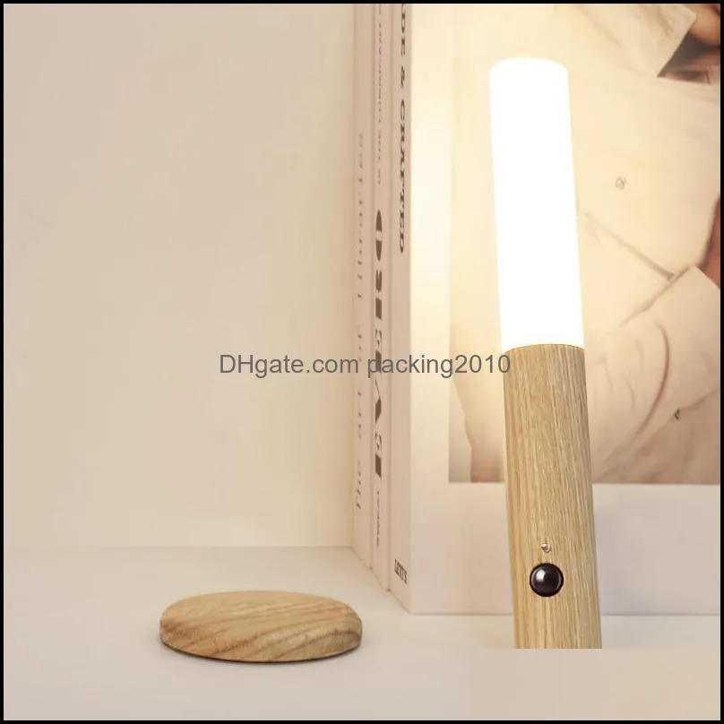 Wall Lamp LED Night Light Motion Sensor Wireless USB Rechargeable For Kitchen Cabinet Wardrobe Bedroom Decor Lights