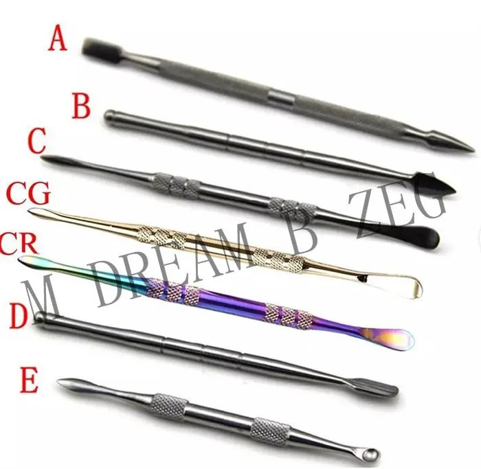 Cigarettes Dabber Tool Stainless Steel Smoke Paste Tools Dab Tool Digging Pipe Smoke Oil Spoon Earpick Cleaning Tools