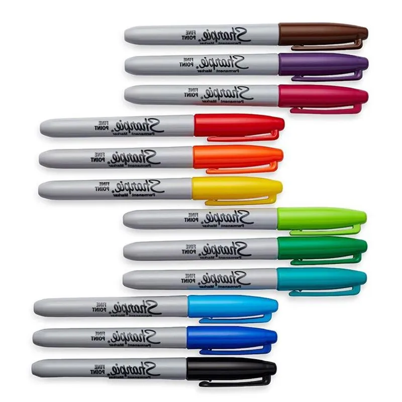 Wholesale Sanford Sharpie Oil Marker Pens Set Of 1224 Permanent Colored  Pencil Marker With 1mm Nib For Office Stationery 201120 From Bai10, $15.83