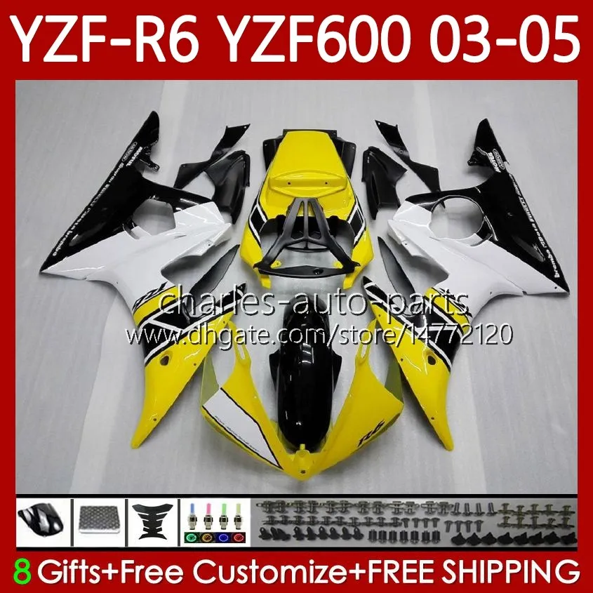 Обсуждение OEM для YAMAHA YZF-R6 YZF R 6 600 CC YZF600 YZFR6 03 04 05 Body 95No.17 YZF R6 600CC 2003 2004 2005 CoSling YZF-600 03-05 Мотоцикл Кузов для кузова желтый черный