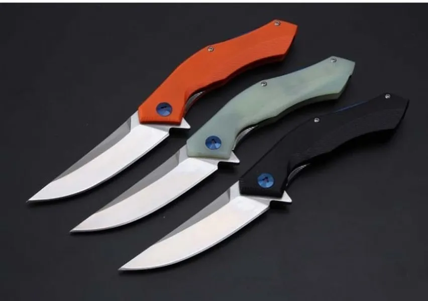 Shigov Blue Moon Pocket Folding Kniv 9Cr18mov Blade G10 Handtag 58-60hrc Camping Survival EDC Tool Knives EF