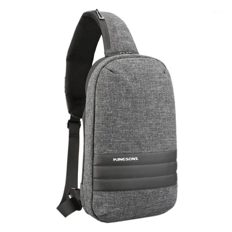 Sacs de taille FGGS-Kingsons Hommes Sac de poitrine Sac à bandoulière unique Sac à dos pour hommes Bandoulière Casual Messenger Petit pour voyage