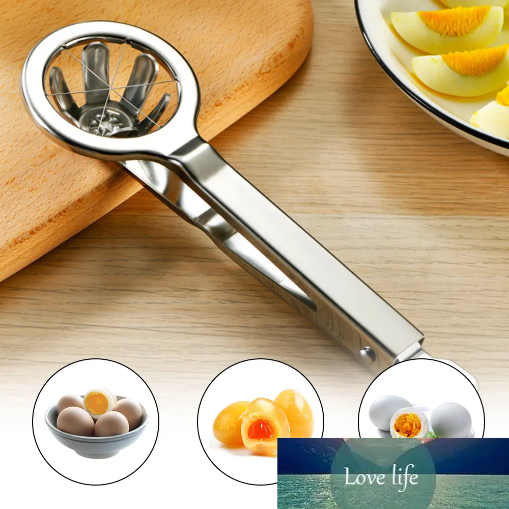 New 304 Stainless Steel Egg Slicer Boiled Eggs Cutter Section Piercer Food Grade Mushroom Holder Cutting Tongs Kitchen Gadgets