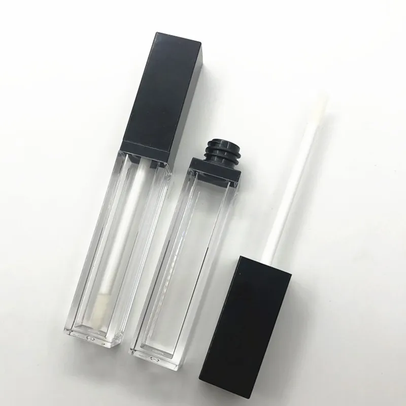 Contenitori di scatole di plastica per lucidalabbra all'ingrosso da 5 ml Contenitori vuoti per lucidalabbra trasparenti Contenitore per ciglia per eyeliner Mini Bottiglia divisa per lucidalabbra