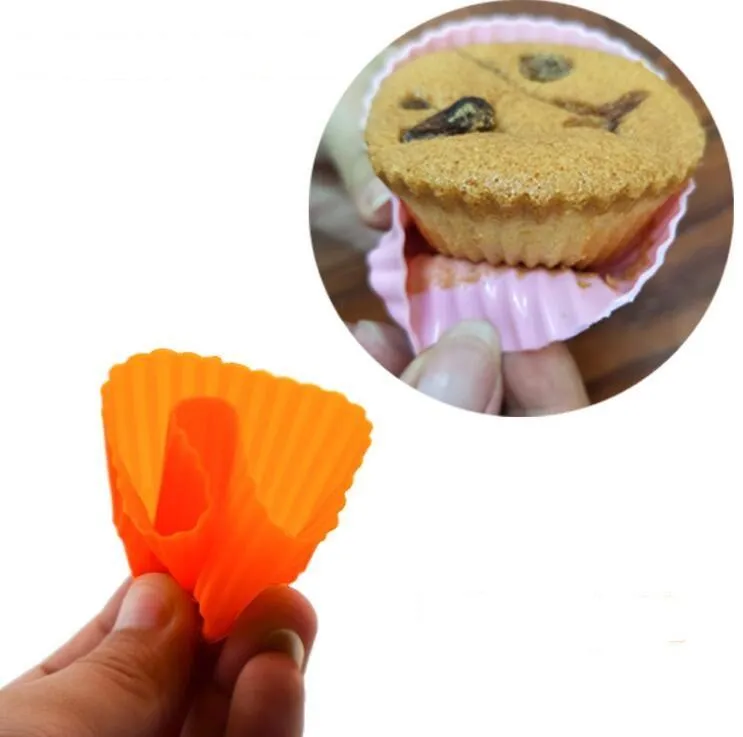 Silicone Baking Cups Reusable Cake Molds Non Stick Tools Food Grade Round Square Flower Cupcake Liners
