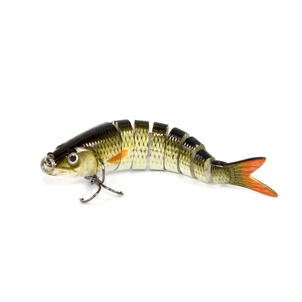 8.1g 85mm Hard Metal Jointed Flexible Swimbait Catfish Lures With