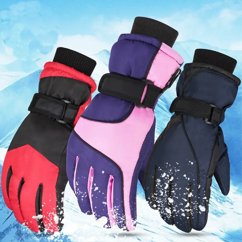 Luvas de esqui de inverno homens mulheres 24 cor snowboard motocicleta equitação à prova de vento à prova d 'água unisex moto snowmobile luvas de neve lj200923