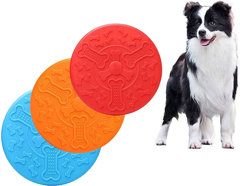 Floatable Dog Flying Discs dog bowl Rubber Tire Flyer Dog Toy Flying Discs for Fetch Tug of War Catch Play Great for Beach Pool 9in