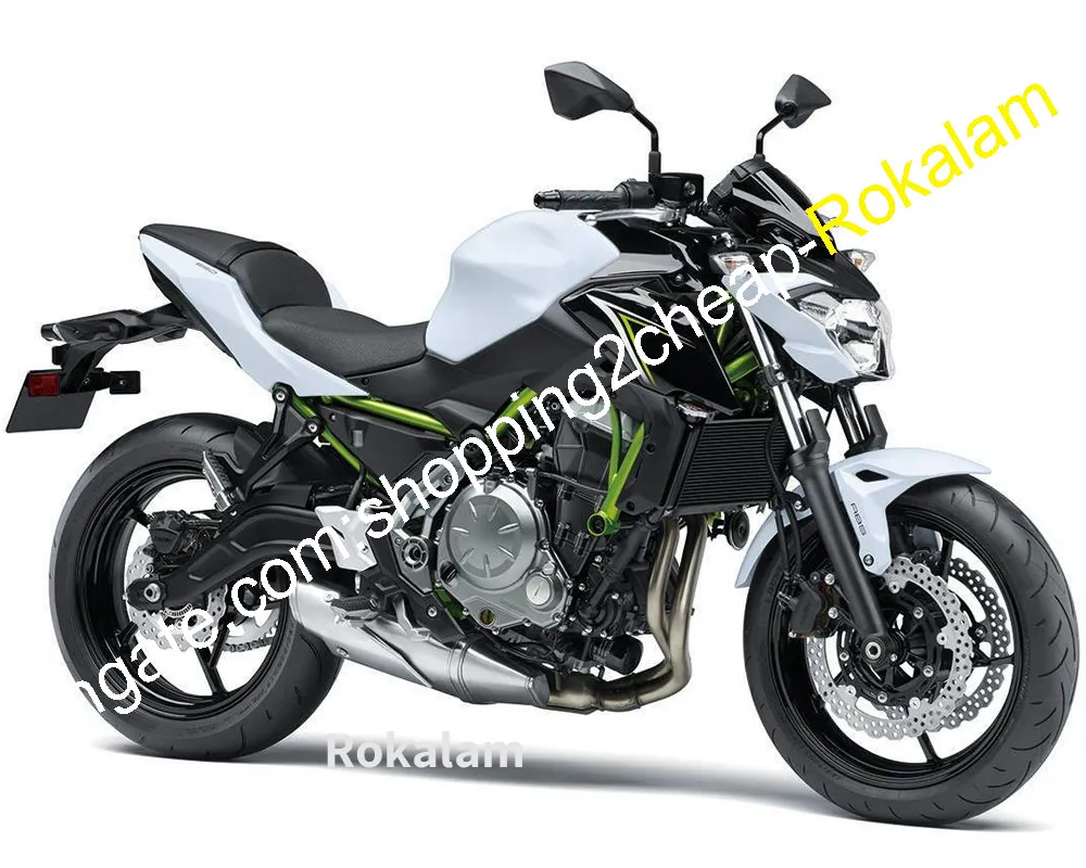 Łwycenia motocyklowe dla Kawasaki Z650 2017 2018 2019 Z 650 17 18 19 Biały zestaw do błonotek motocyklowych (formowanie wtryskowe)