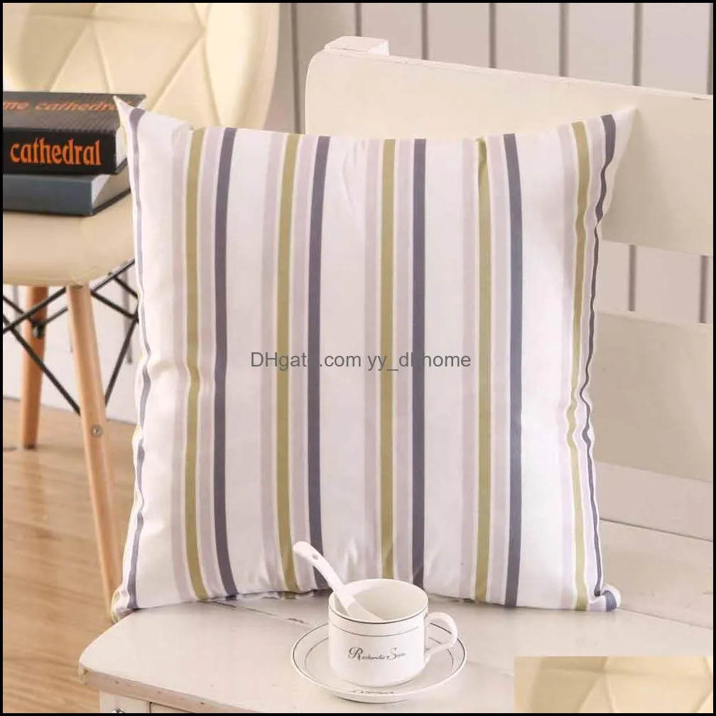 Nordic Cushion Covers Super-Soft Decor Striped Velveteen Decorative Cushion Covers for Sofa 45x45cm Decor Pillow Case