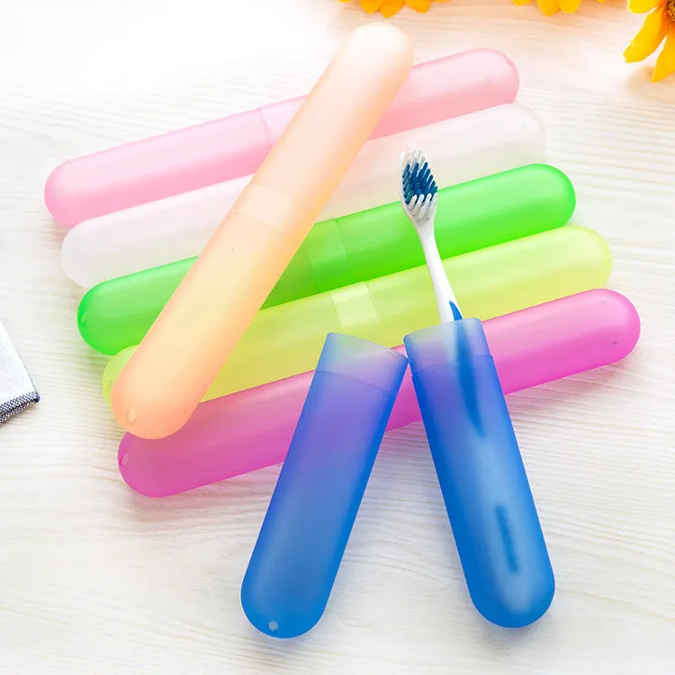 Portaoggetti da bagno da viaggio portatile modello cartone animato igiene dei denti salute mini custodia in plastica per spazzolino da denti