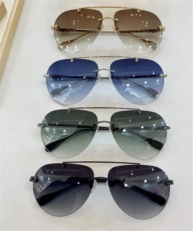 New fashion desing man sunglasses STAINS rimless pilot frames avant-garde and generous style top quality outdoor UV400 lens eyewear