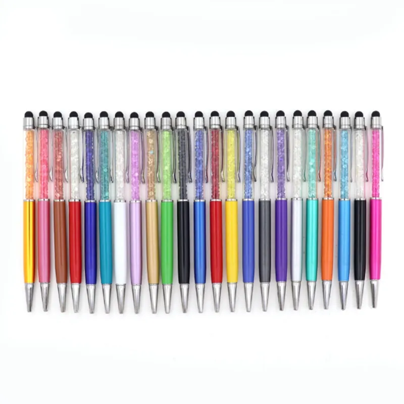 Bolígrafo de cristal ostentoso de 23 colores, bolígrafos táctiles creativos para piloto, papelería para escribir, regalo para estudiantes, oficina y escuela