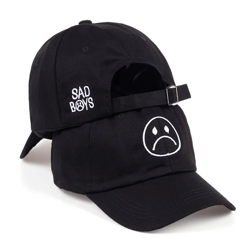 Caps de bola masculino Sad Boys Bordado Bordado de Lazer Chapéu de Sol da moda para o ar livre Autumn Famous Baseball Cap Cap