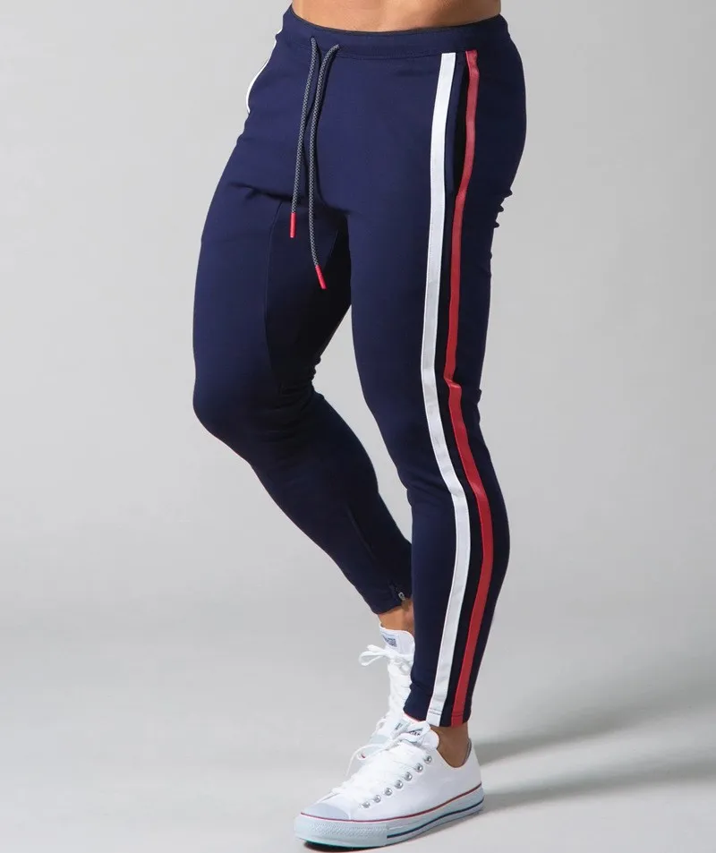 Mens joggers casual byxor fitness män sportkläder tracksuit bottoms mager sweatpants jogging byxor gym jogger spårbyxor