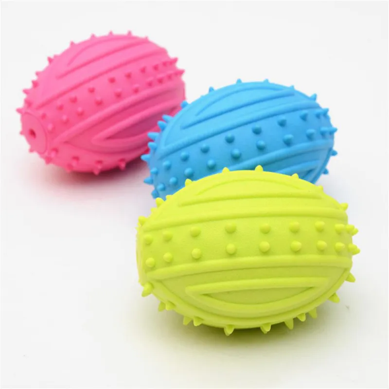 Fashion Pet Supply 3D Baseball Shape Rubber Round Ball Toy Interactive Funny Training Dog Molar Teeth Chew Toys