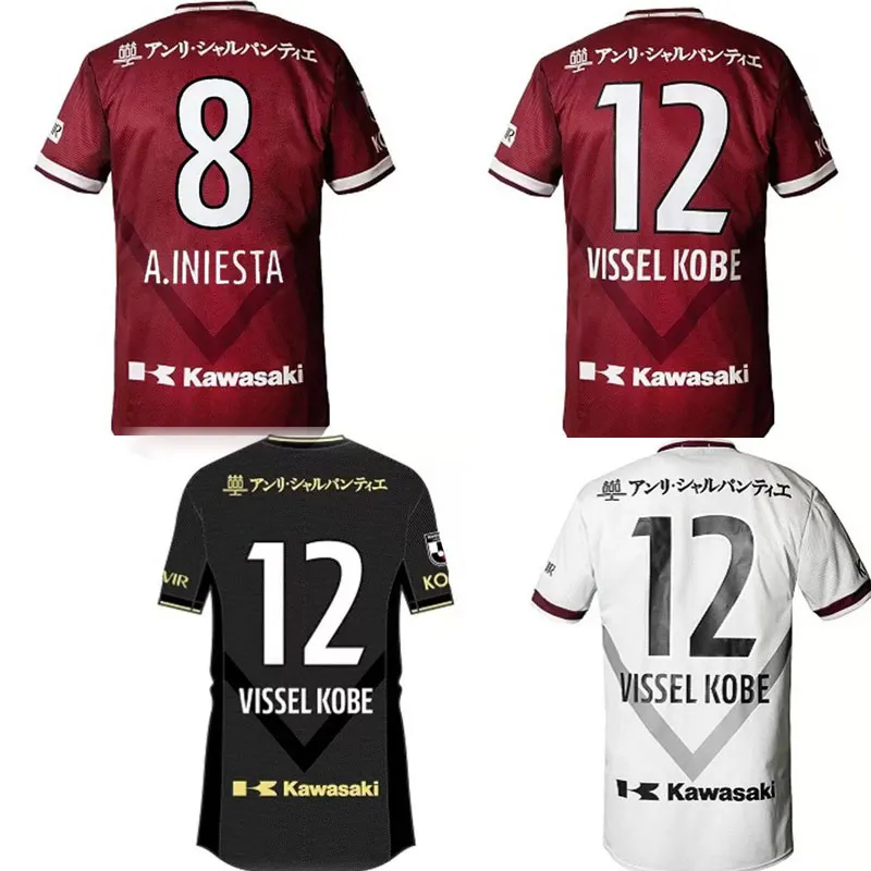 22 23 Vissel red home Thai جودة قمصان كرة قدم مخصصة 7 DAVID VILLA 8 A.INIESTA 10 PODOLSKI 6 SAMPER Football Local store online yakuda wholesale wear men 21