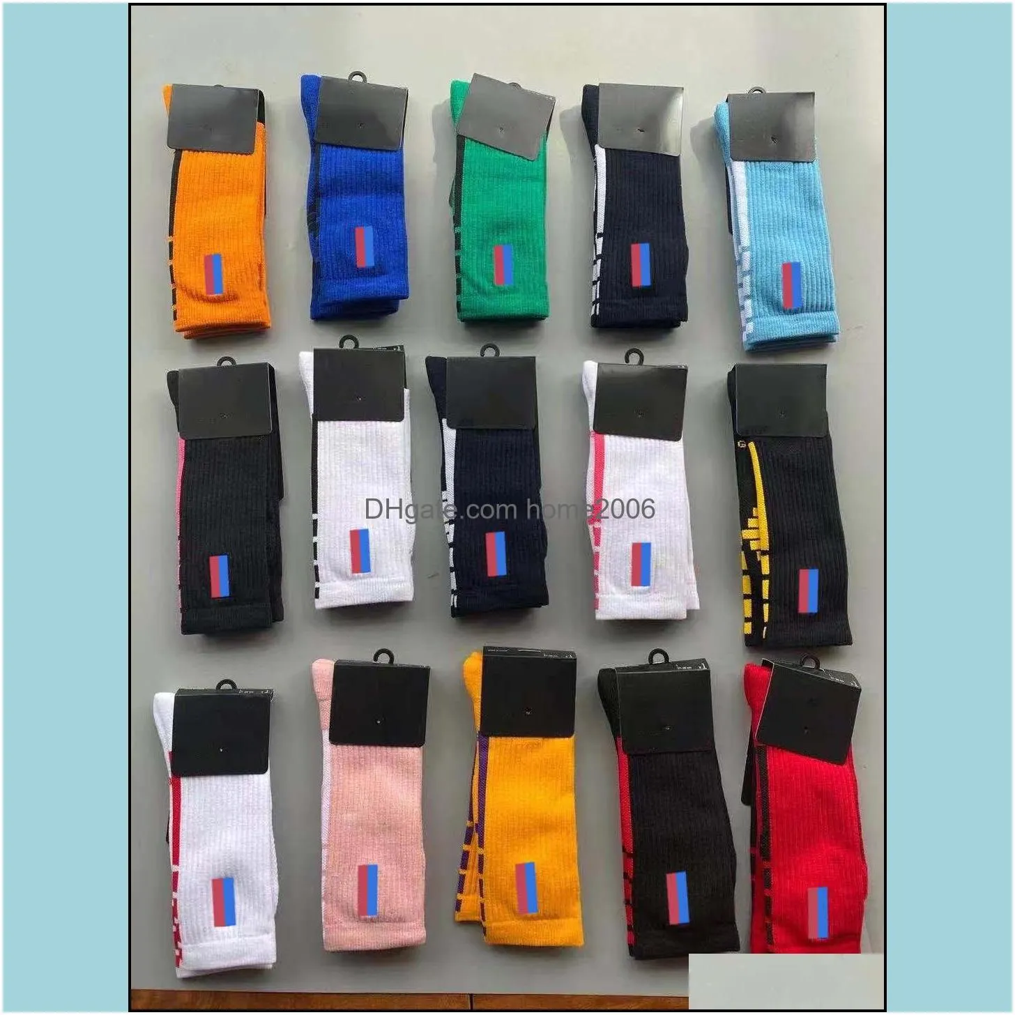 Men Thick Bottom Gradient Sports Basketball Socks Player Towel Sock Breathable Mpetition Training Running Cycling Climbing Stocking