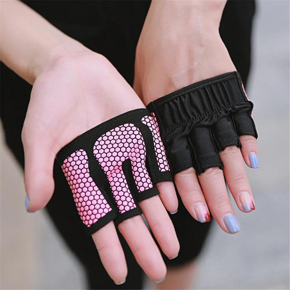 Weightlifting Gloves Breathable Anti-slip Fitness Gloves for Aerial Yoga Training and Dumbbell Exercise Crossfit Bodybuilding Q0107