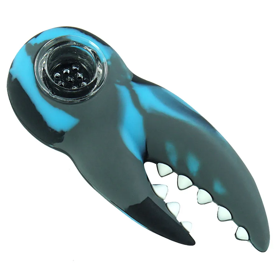 Lobster Claw Hand Pipe Smoking Pipes Silicone Bongs 3.7 Oil Rigs