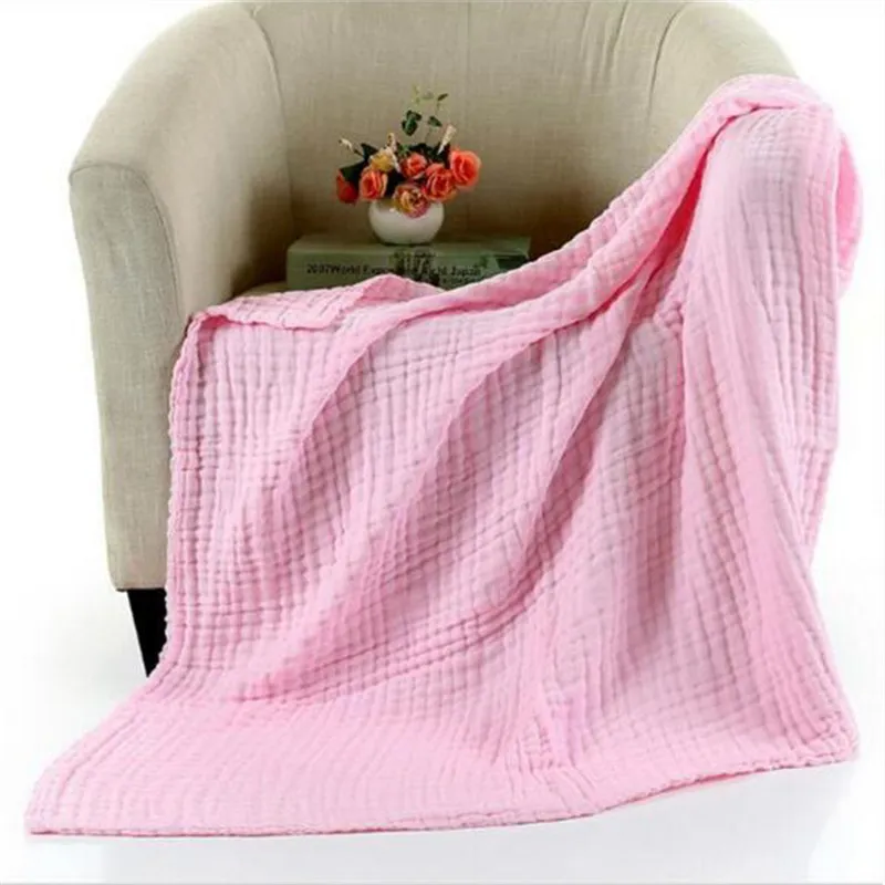 * Doux respirant 6 couches de gaze marque bébé couvertures emmaillotage pour bébés courtepointes nourrissons couvertures pour bébé LJ201105