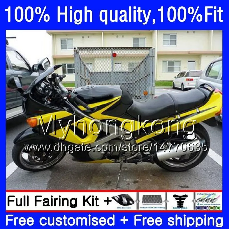 Injection For KAWASAKI ZZR-400 Yellow black ZZR600 ZZR400 93 95 96 97 98 99 54HM.26 ZZR 400 600 1993 1994 1995 1996 1997 1998 1999 Fairings