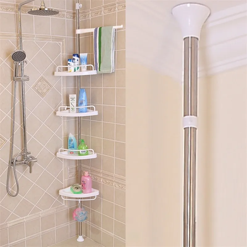 1pc Punch-free Shower Corner Shelf Bathroom Organizer Rack