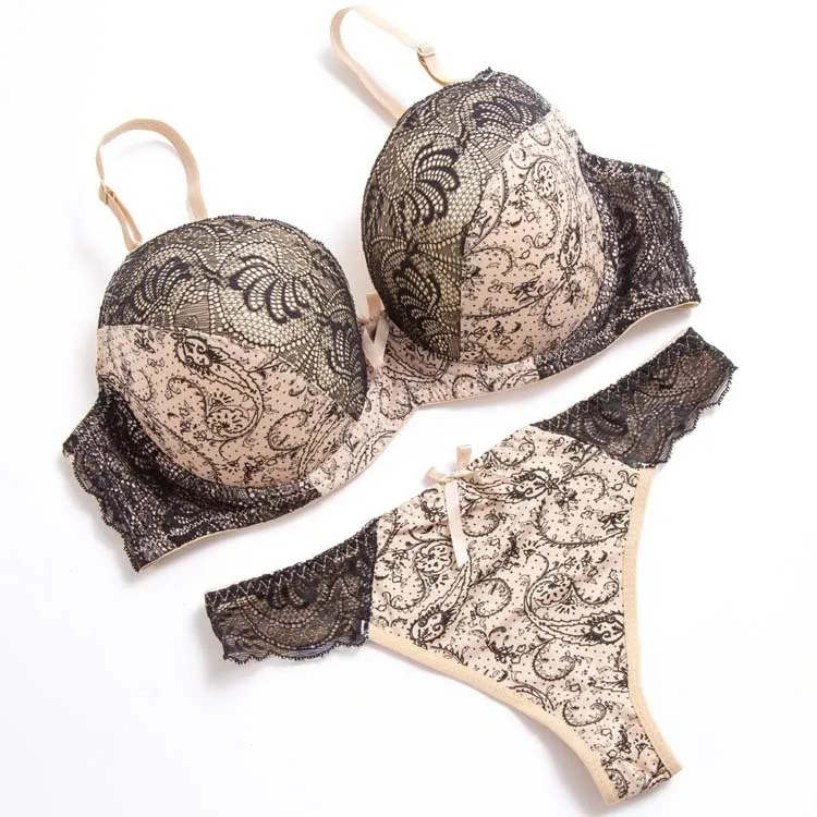 Sexy Lace Floral Push Up Bra Set Back For Women Solid Cup, Sizes 40F To  34F, Top Brand B3 201202203K From Hregh, $27.58