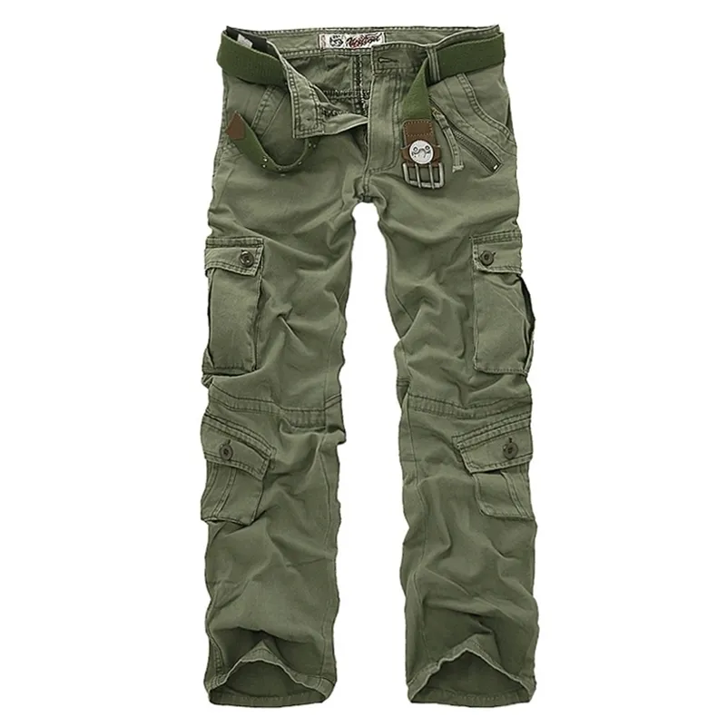 Venda quente frete grátis homens calças de carga calças camuflagem calças militares para homem 7 cores 201110