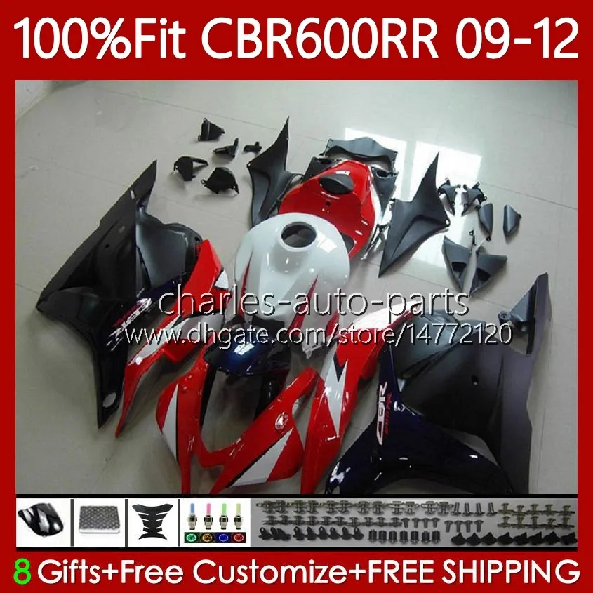 OEM Fairings For HONDA CBR 600 CBR600 RR CC F5 2009 2010 2011 2012 Body 69No.91 Red black white CBR 600F5 600RR 600CC 2009-2012 CBR600RR 09 10 11 12 Injection mold Bodywork