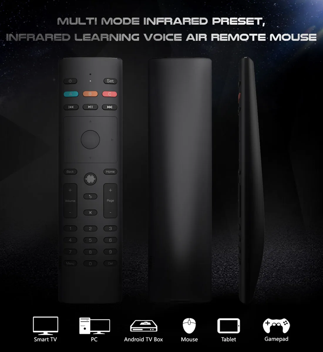 G40S Air Mouse Google Voice Microphone Gyroscope 2.4G Sans Fil 33 Touches IR Apprentissage Télécommande pour Android Smart Tv Box X96 Max KM1