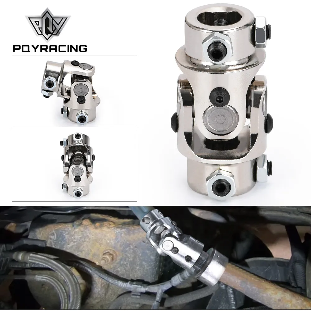 PQY - 3/4" DD x 3/4" DD Nickel Plating Single Steering Shaft Universal U Joint Total Length 83mm 3-1/4" PQY-SJS01