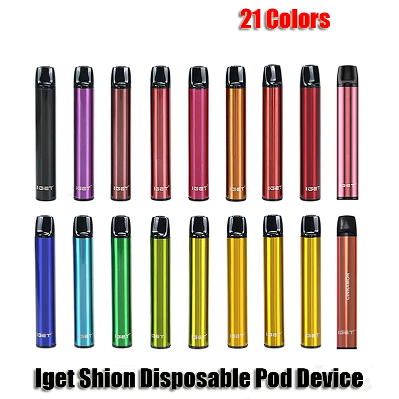 Authentic Iget Shion Joon Joon Joon Kit Dispositivo POD 600 Puff 400mAh Batteria 2.4ML Cartuccia precompilata Penna Vai Pen Genuine VS Bar Plus XXL max
