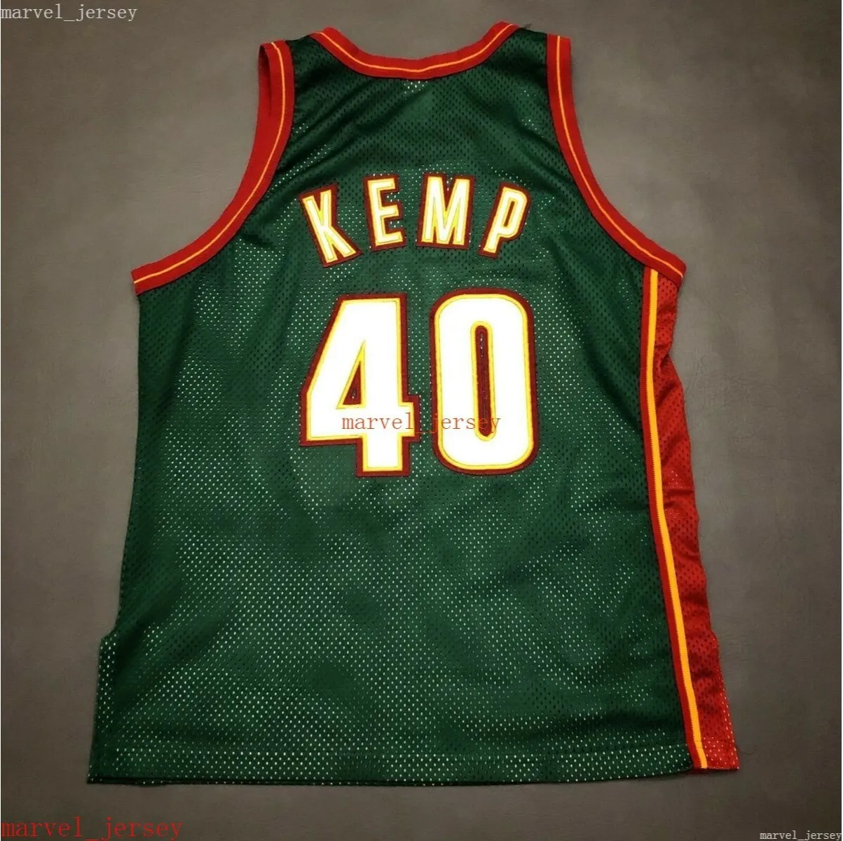 Costume Stitched Shawn Kemp Campeão Vintage 96 97 Jersey XS-6XL Mens Mens Retrocedores Basquete Jerseys Homens Baratos Mulheres Juventude