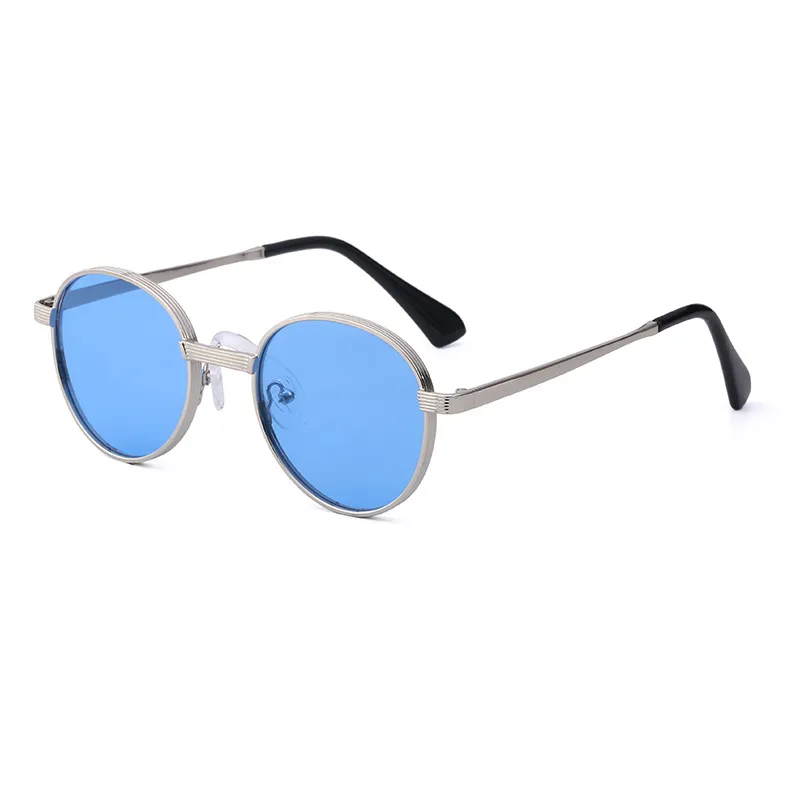 Fashion Cartir Sunglassesthe De nieuwste retro ronde frame dames zonnebrillen moderne metalen stijl kleine mode mannen bril zwarte frames rode lens witte bril