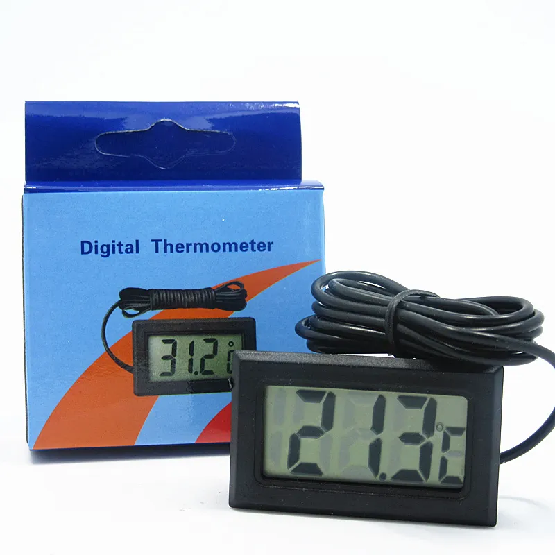 ミニスモールミニデジタルLCD電子温度計コンボセンサー有線水槽温度計水槽冷蔵庫