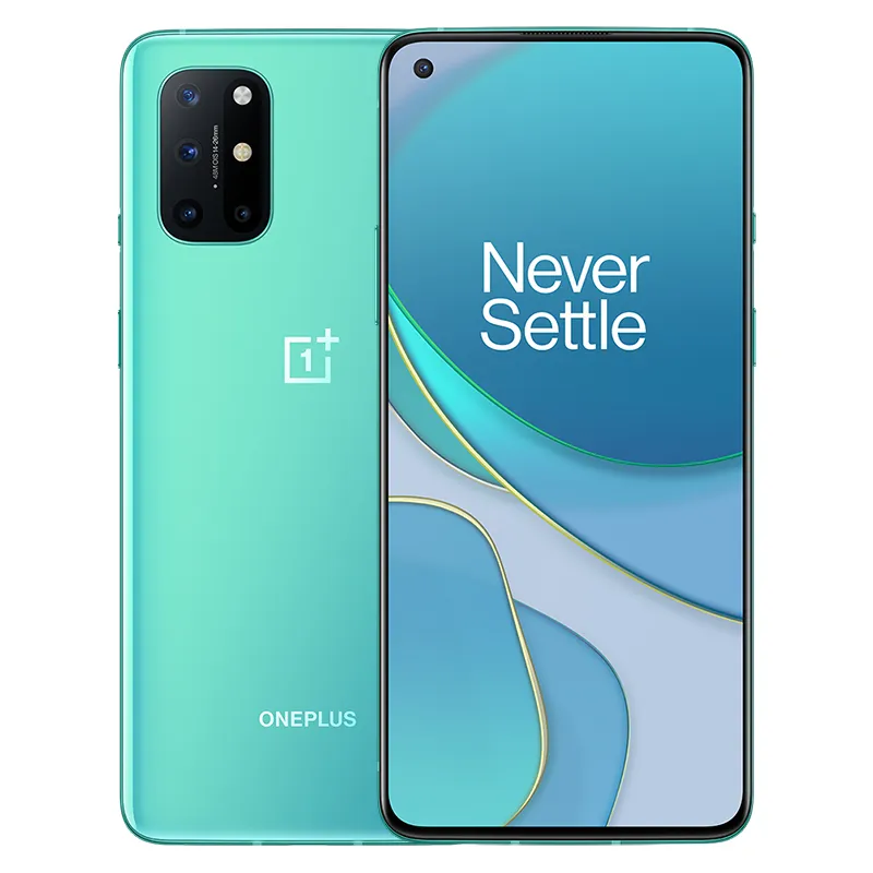 Original OnePlus 8T 5G mobiltelefon 8GB RAM 128GB ROM SNAPDRAGON 865 OCTA Core 48.0MP AI NFC 4500MAH Android 6.55 "Amoled Full Screen Fingerprint ID Face Smart Cell Phone