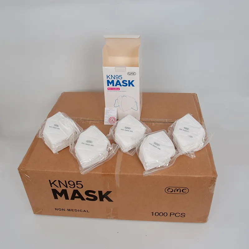 OMC 50PC / BOX 도매 2 ~ 5 일 무료 배송 N95 Facemasks FFP2 BFE 95 CE와 얼굴 마스크