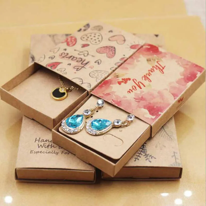 DIY Multi Gift Handmade Love Wedding Box Dreamcatcher Jewelry Necklace Pendant Box Earring Box With Inner Card