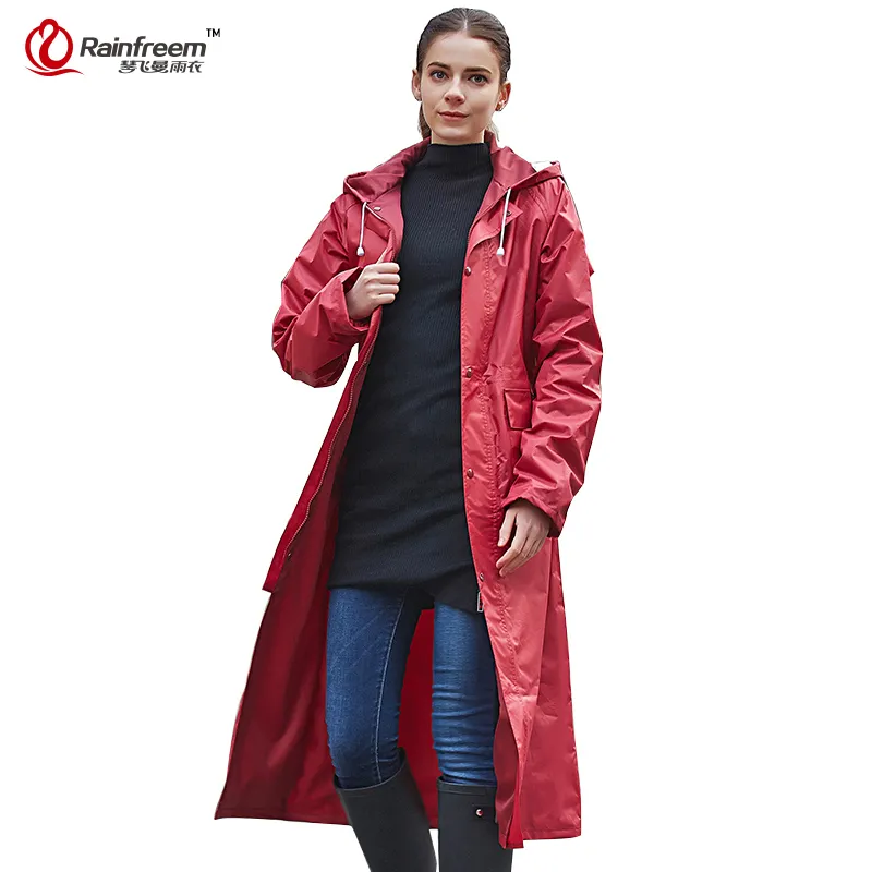 Rainfreem imperméable imperméable femmes / hommes imperméable trench-coat poncho double couche manteau de pluie femmes vêtements de pluie vêtements de pluie poncho 201110