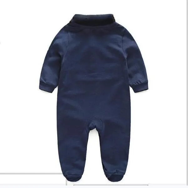 Hot Sell Newborn baby clothes Long sleeve designer 100% Cotton baby rompers Infant clothing baby boys girls jumpsuits + hat