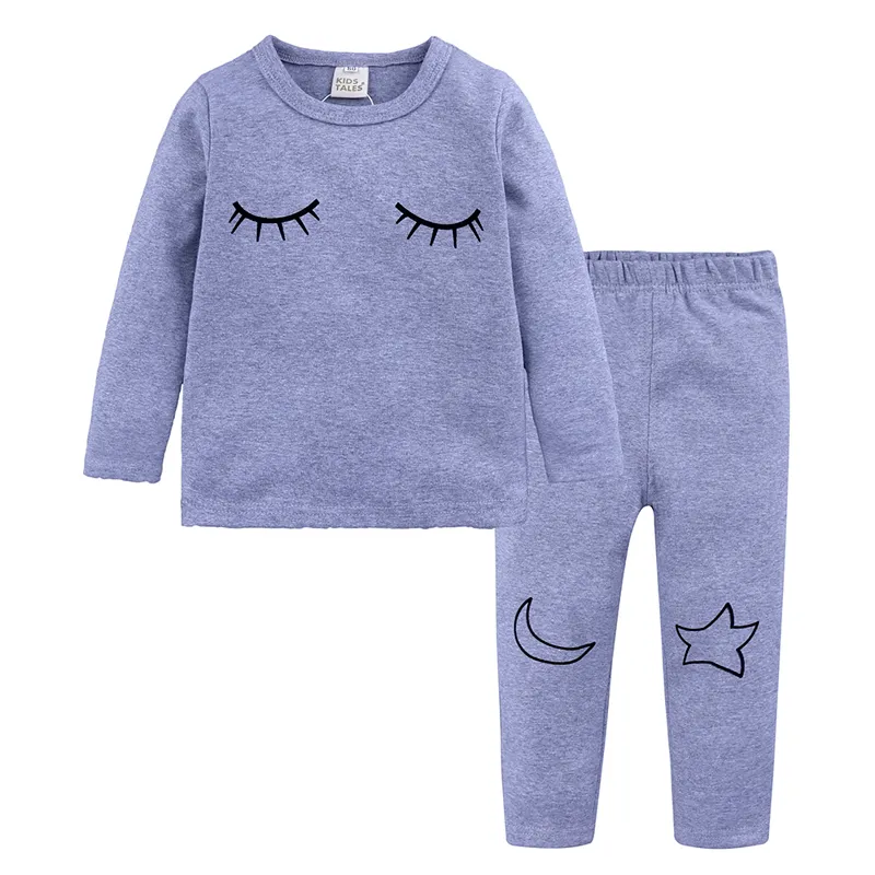 children home wear clothes kids Pajamas Sets boy girl night suit Cotton Sleepwear nightwear Long sleeve clothing 